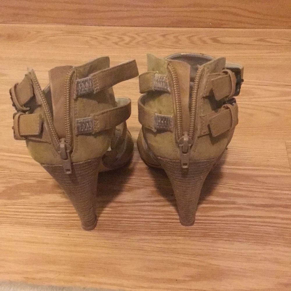 Strappy Camel beige Fall Sandals/booties - Picture 3 of 6